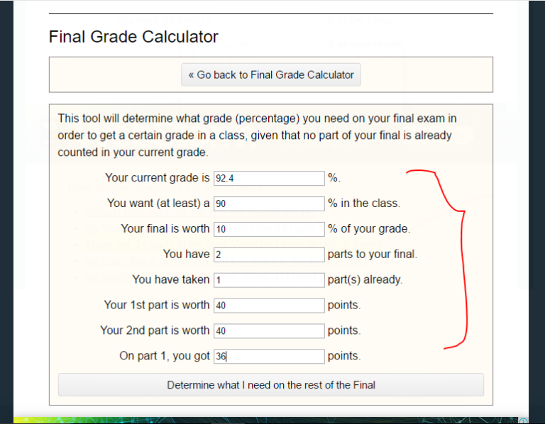 What Do I Need On My Final