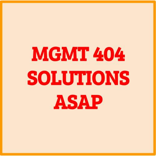 MGMT 404 assignment help